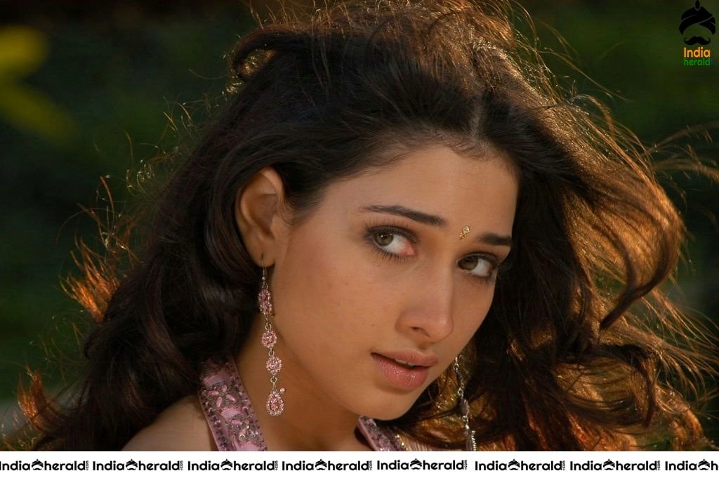 Tamanna Removing her Saree and exposing her milky midriff and teasing navel Hot Photos Set 1