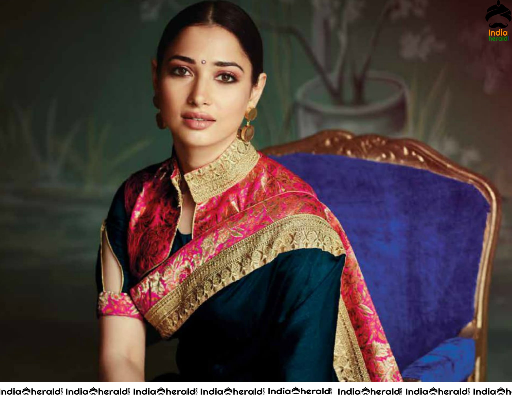 Tamanna Vintage Saree Unseen Photoshoot Clicks Set 1