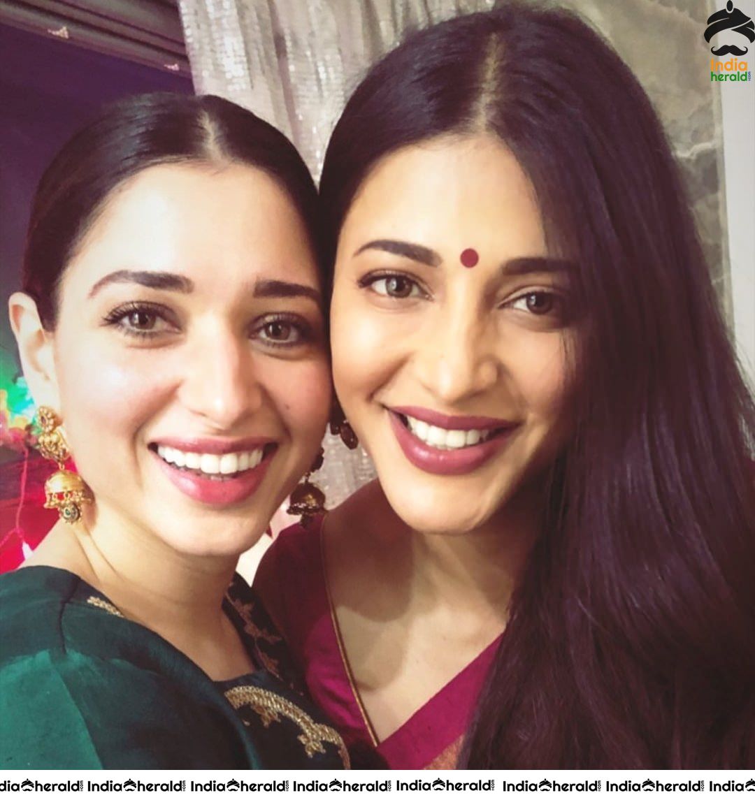 Tamannaah and Shruti Haasan Celebrated Diwali Together