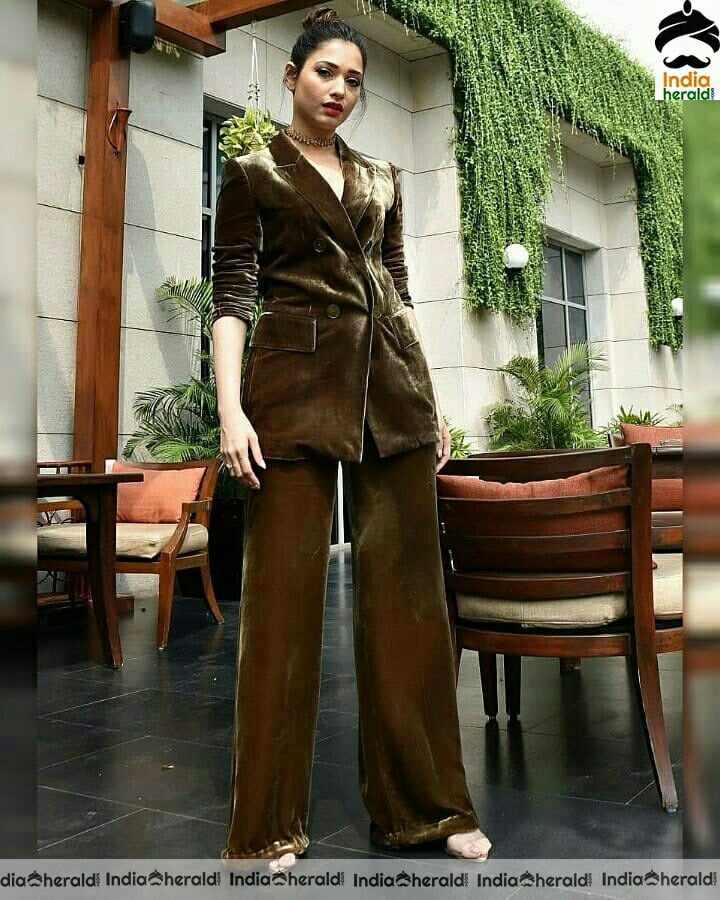 Tamannaah Cute Stills in velvet Dress Set 2