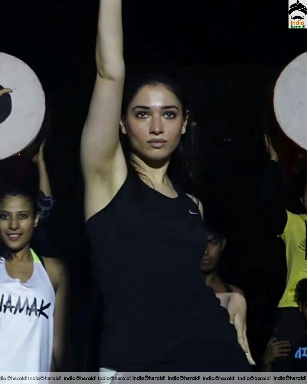 Tamannaah Hot Dance Performance In Sleeveless Banian