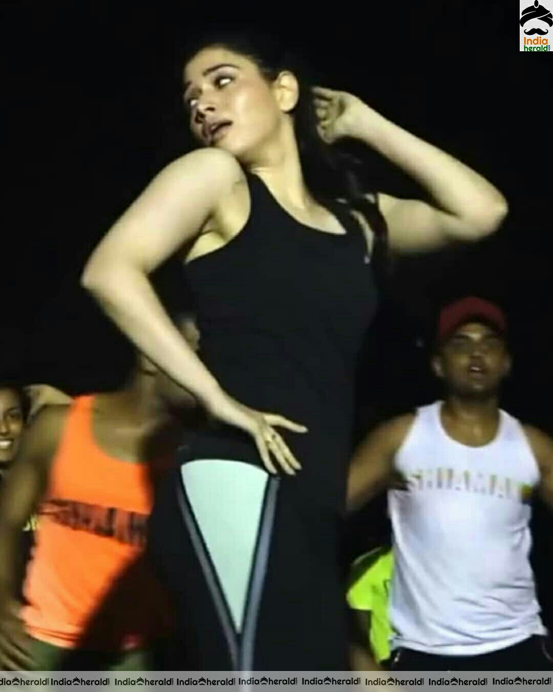 Tamannaah Hot Dance Performance In Sleeveless Banian