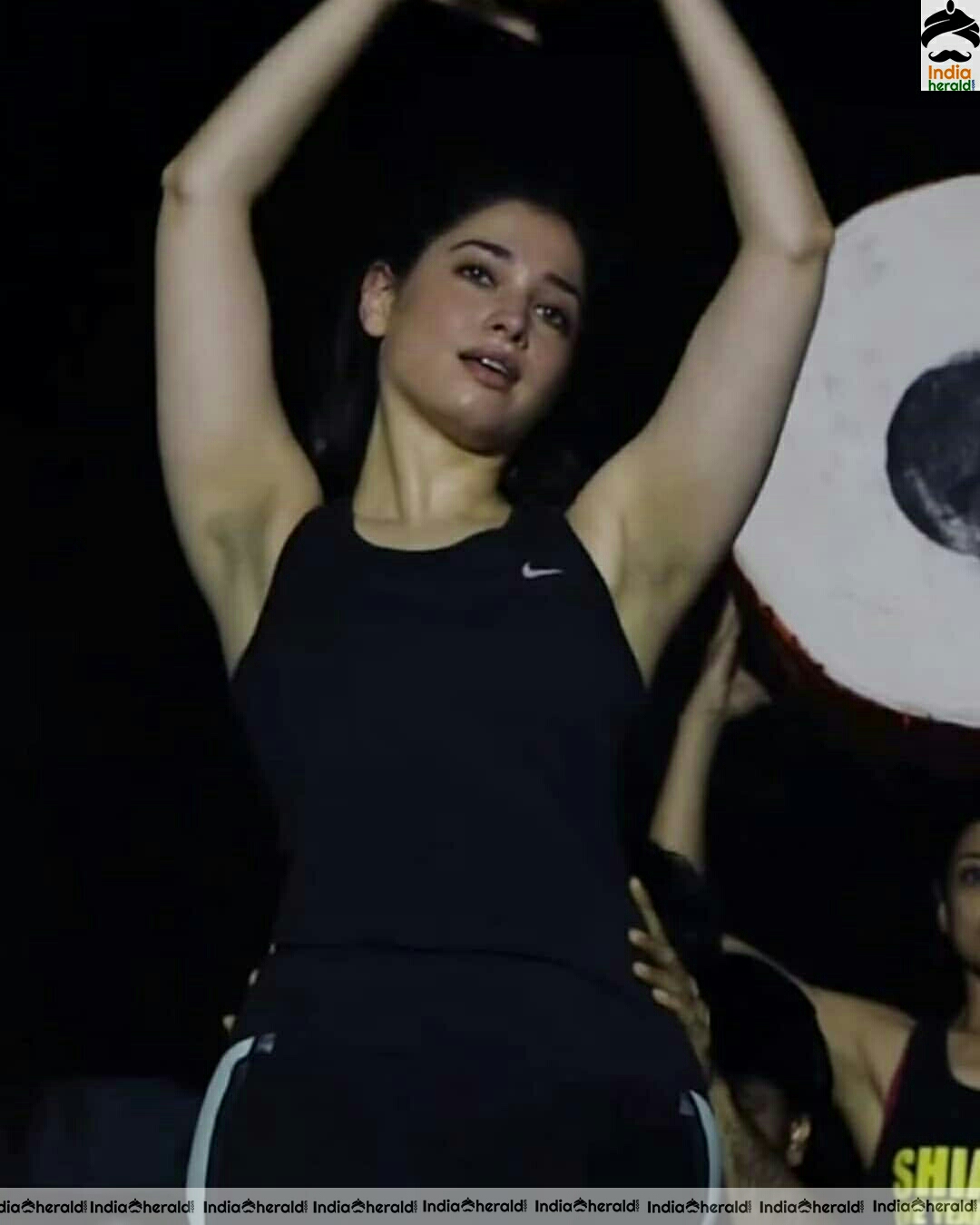 Tamannaah Hot Dance Performance In Sleeveless Banian