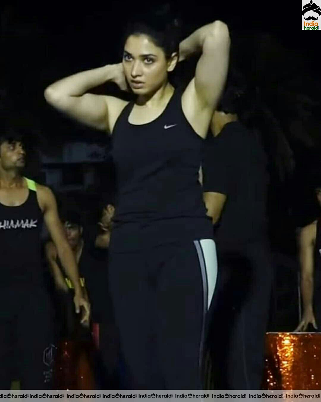 Tamannaah Hot Dance Performance In Sleeveless Banian