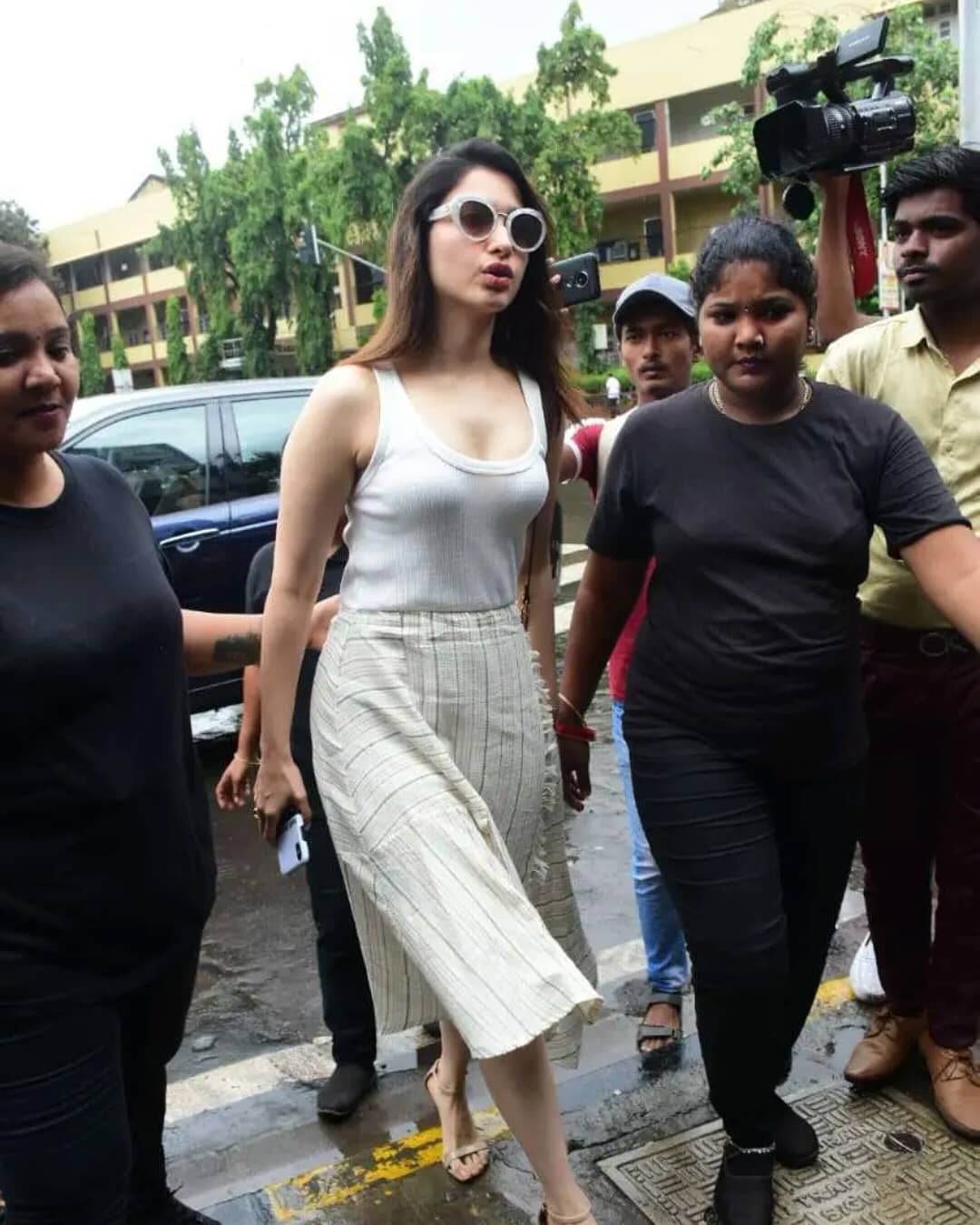Tamannaah In A Sexy Tight Dress At Mumbai