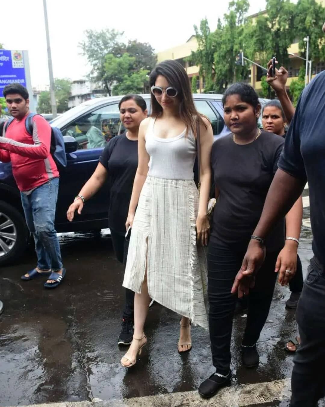 Tamannaah In A Sexy Tight Dress At Mumbai