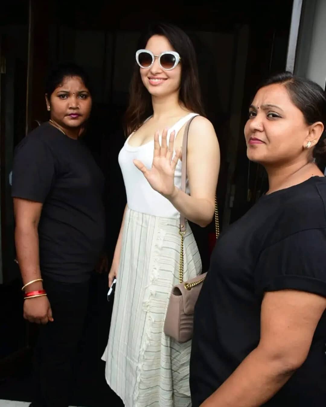 Tamannaah In A Sexy Tight Dress At Mumbai