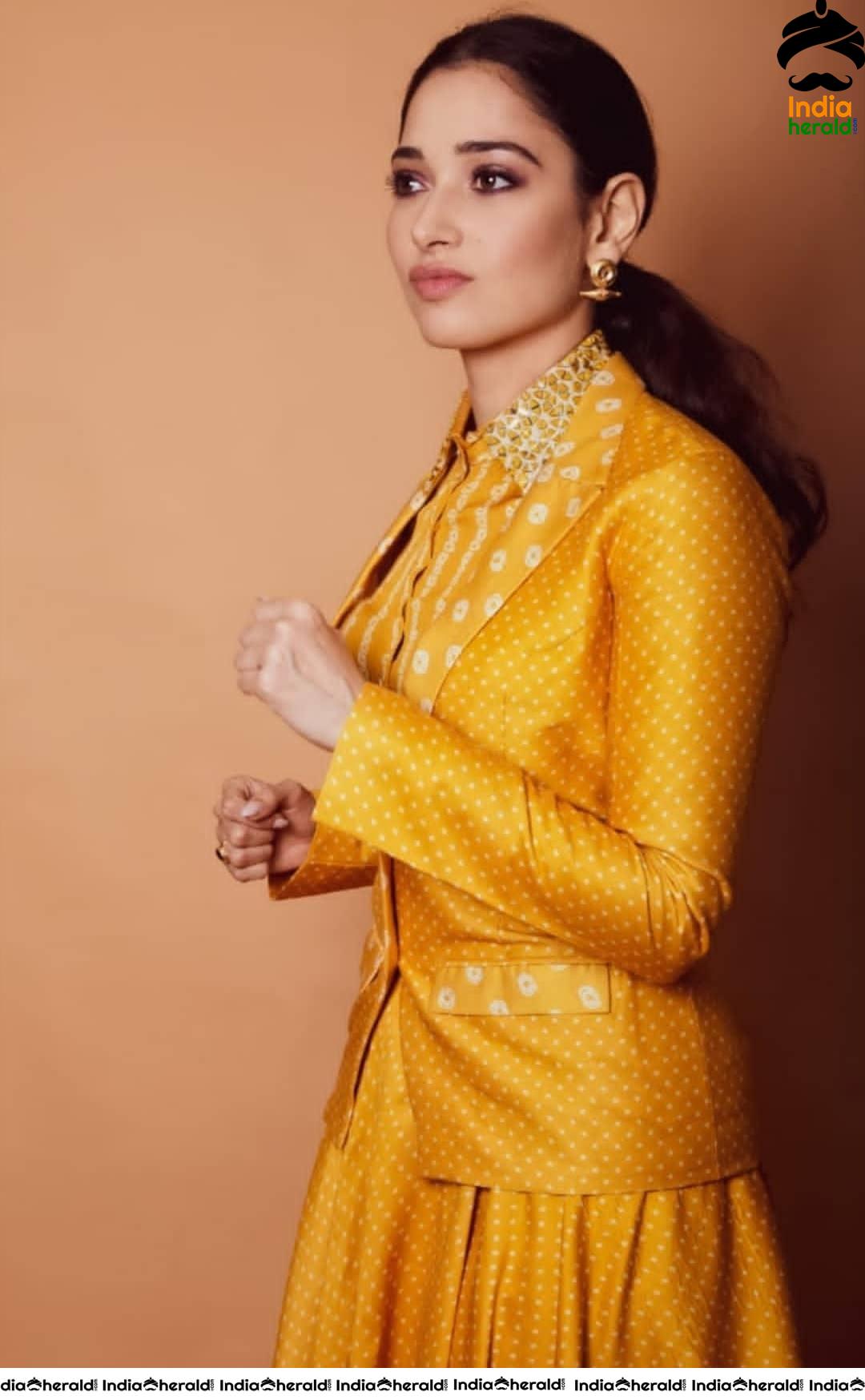 Tamannaah looking Gorgeous during Sye Raa Promotions