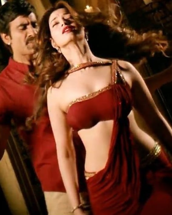 Tamannaah Shows Her Sexy Long Waist In Her Red Hot Dress