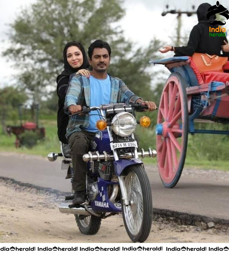 Tamannaah with Nawazuddin Siddiqui from the sets of Bole Chudiyan