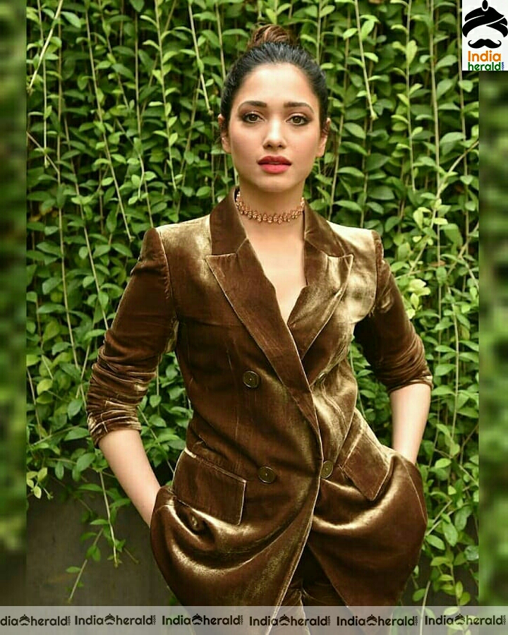 Tamannah Cute Brown Dress Stills