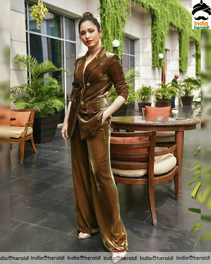 Tamannah Cute Brown Dress Stills