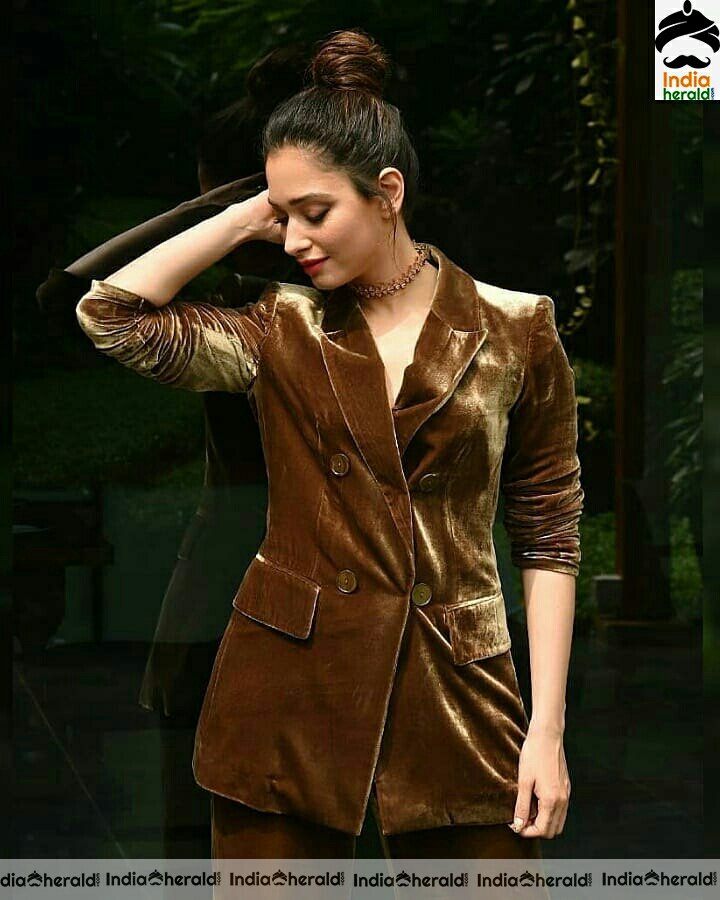 Tamannah Cute Brown Dress Stills