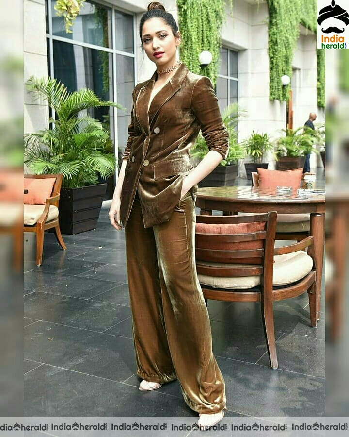Tamannah Cute Brown Dress Stills