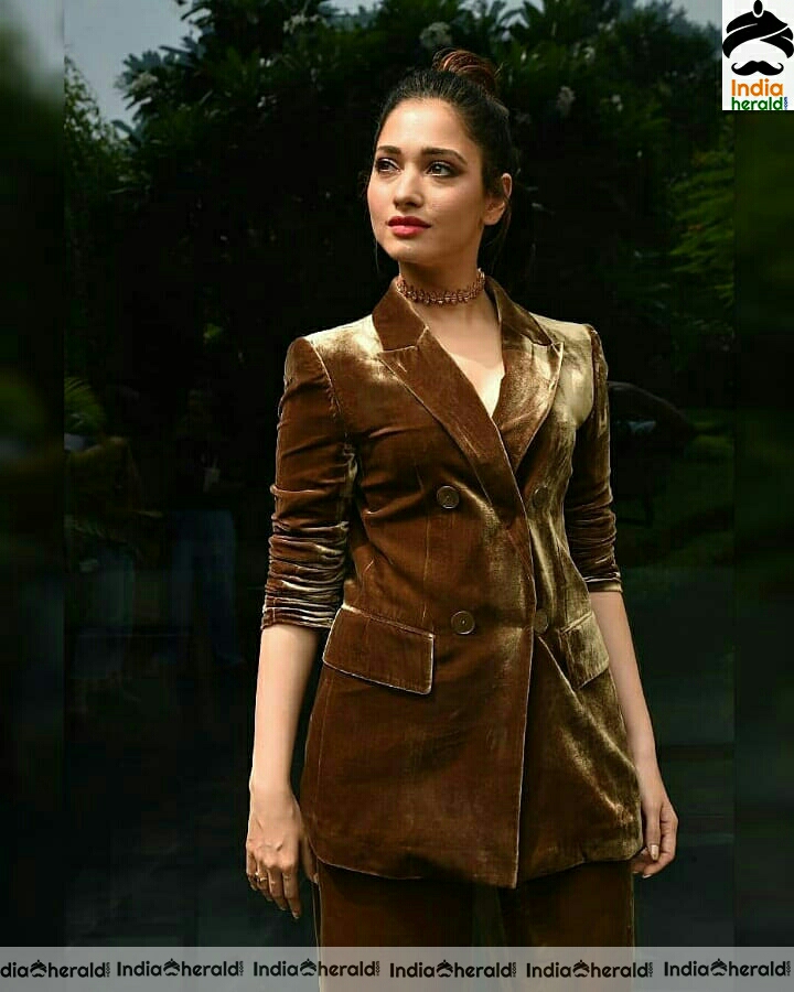 Tamannah Cute Brown Dress Stills