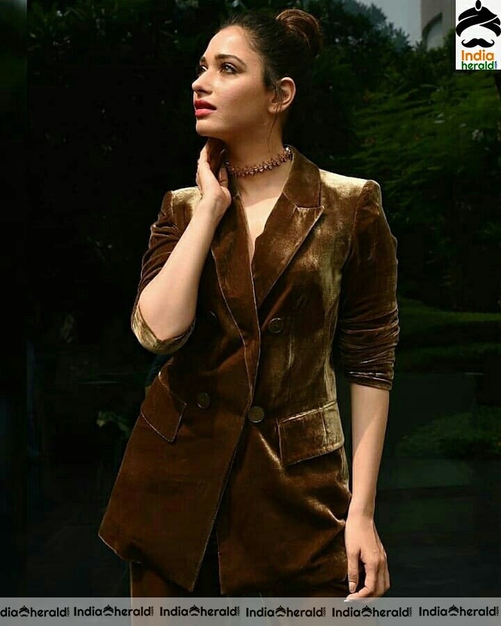 Tamannah Cute Brown Dress Stills