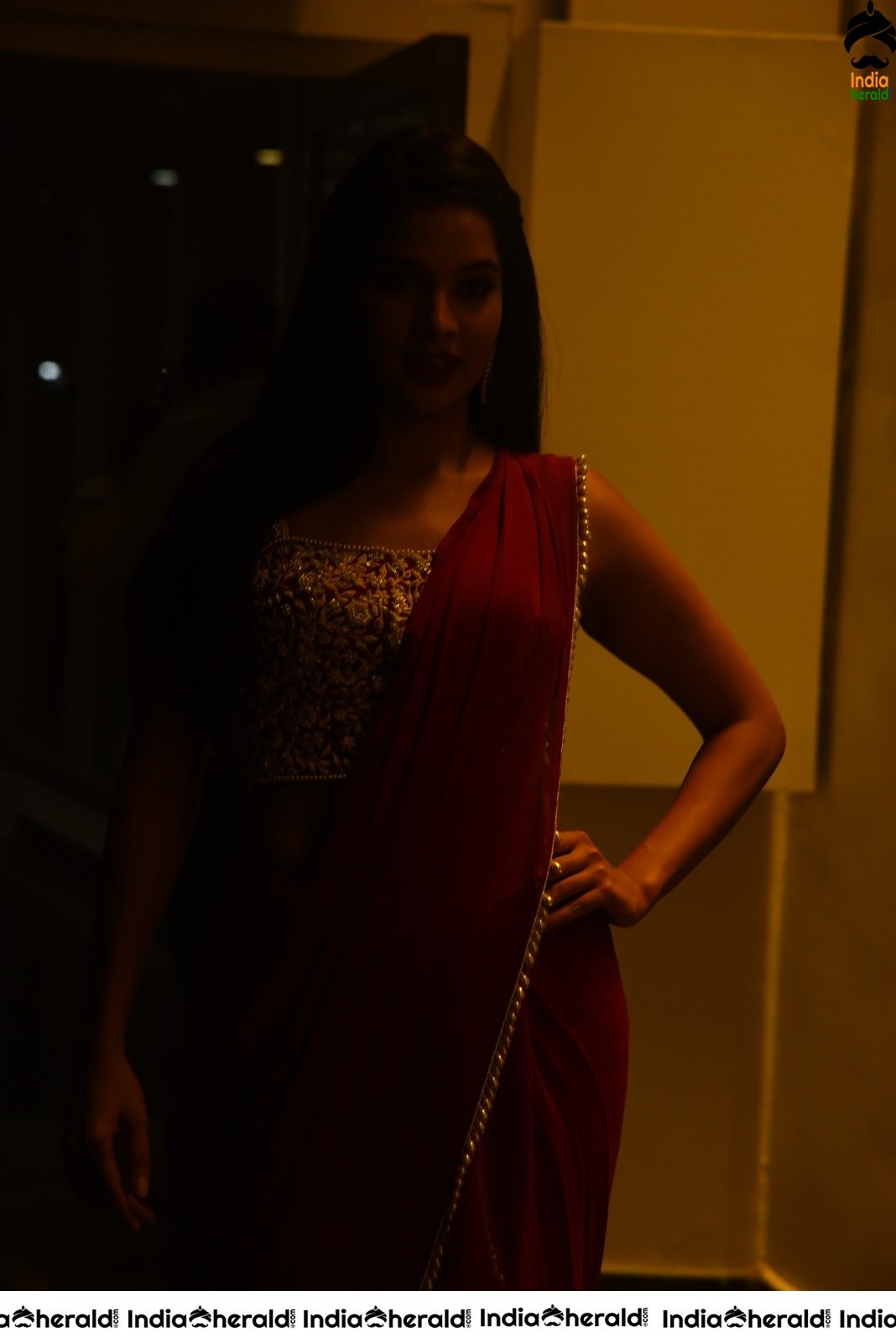 Tanya Hope Red Hot Photos in Saree where she flaunts her Sexy Back