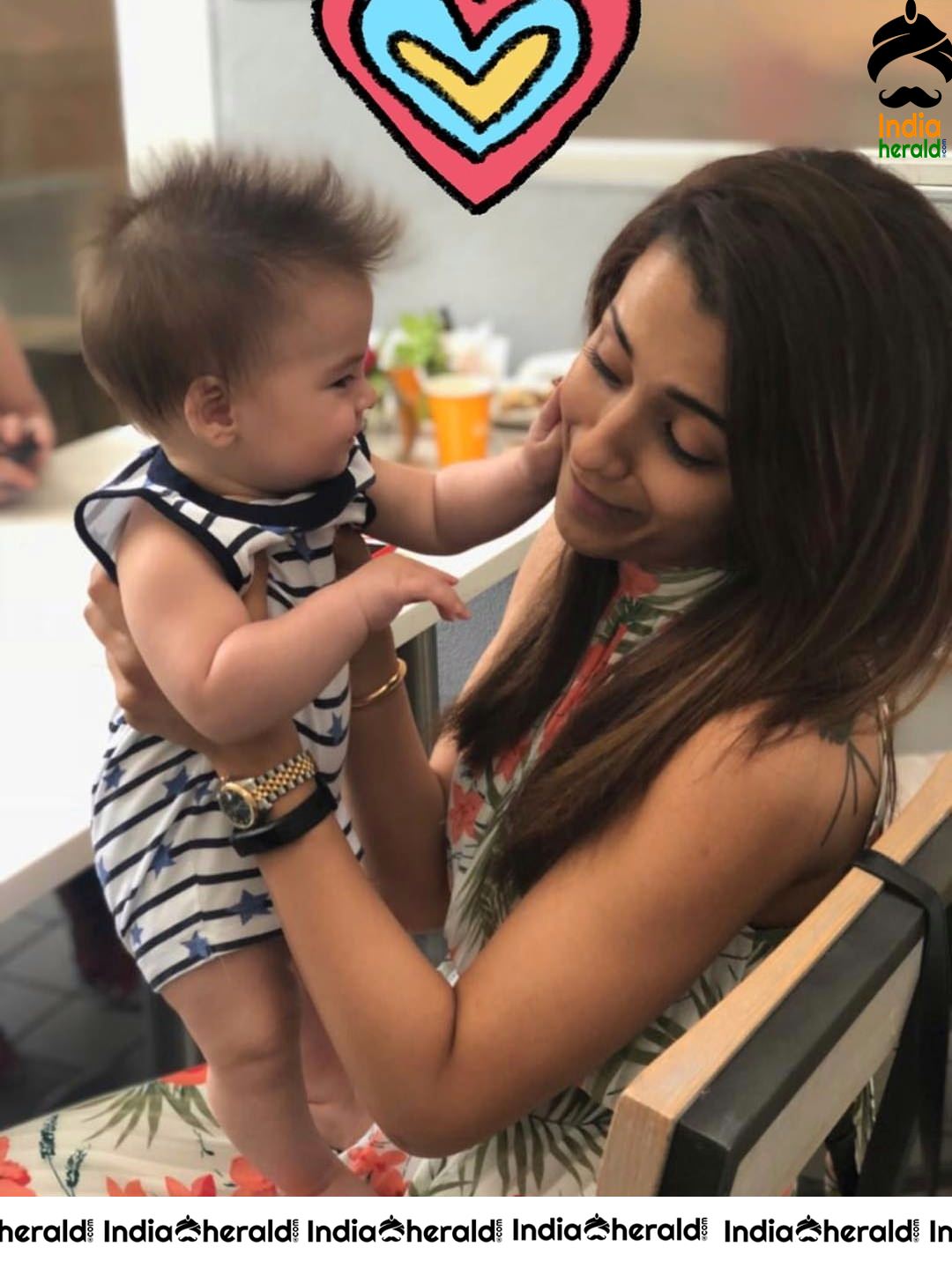 Trisha Cute and Adorable Clicks with her Baby