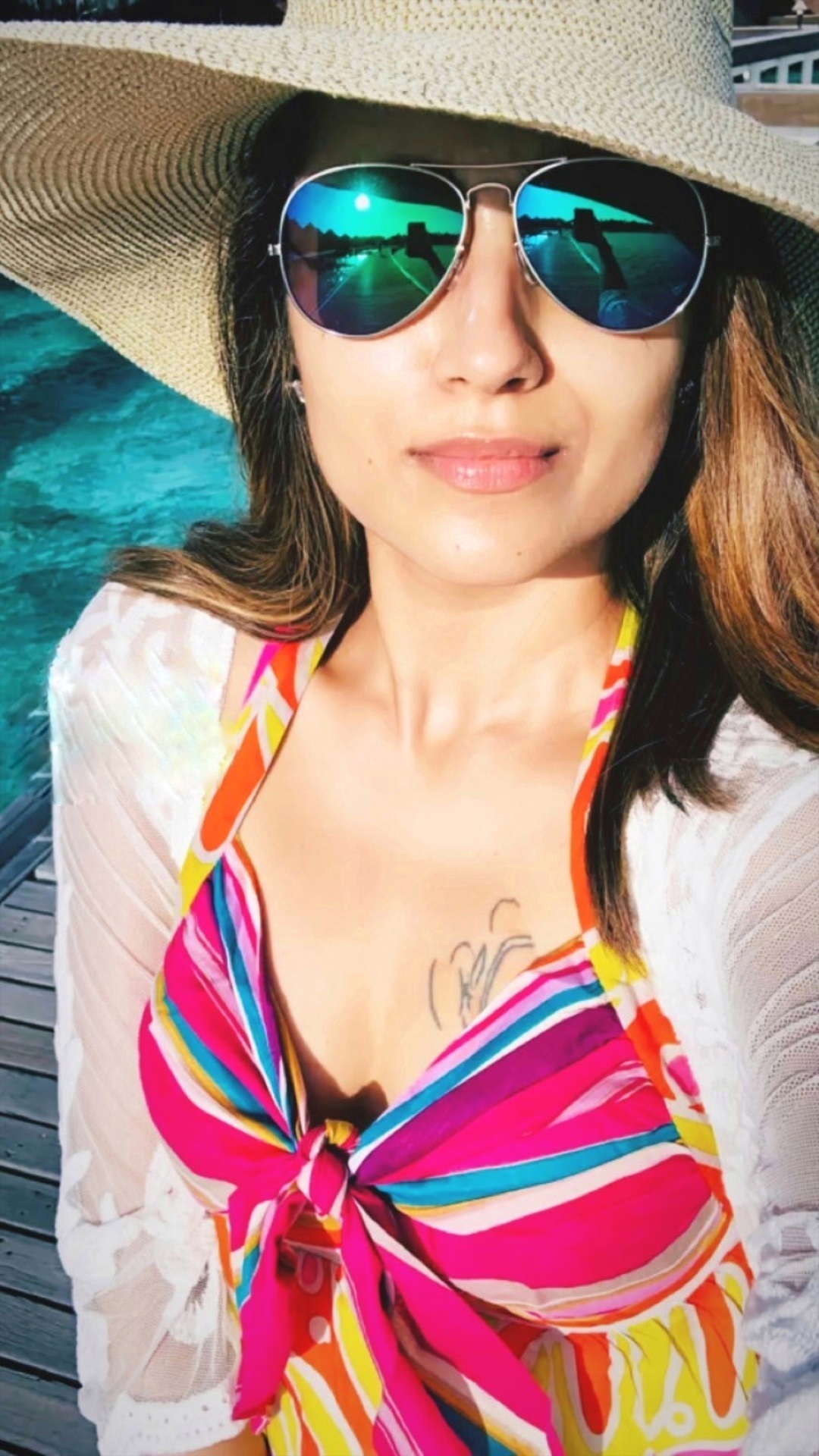 Trisha Hot In Swimsuit And Enjoying Her Vacation In Maldives