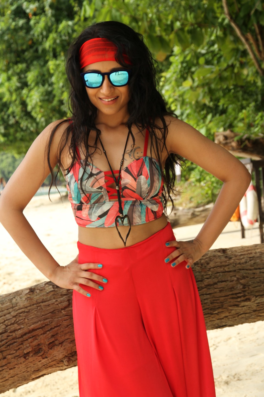 Trisha looking Red Hot in Beach