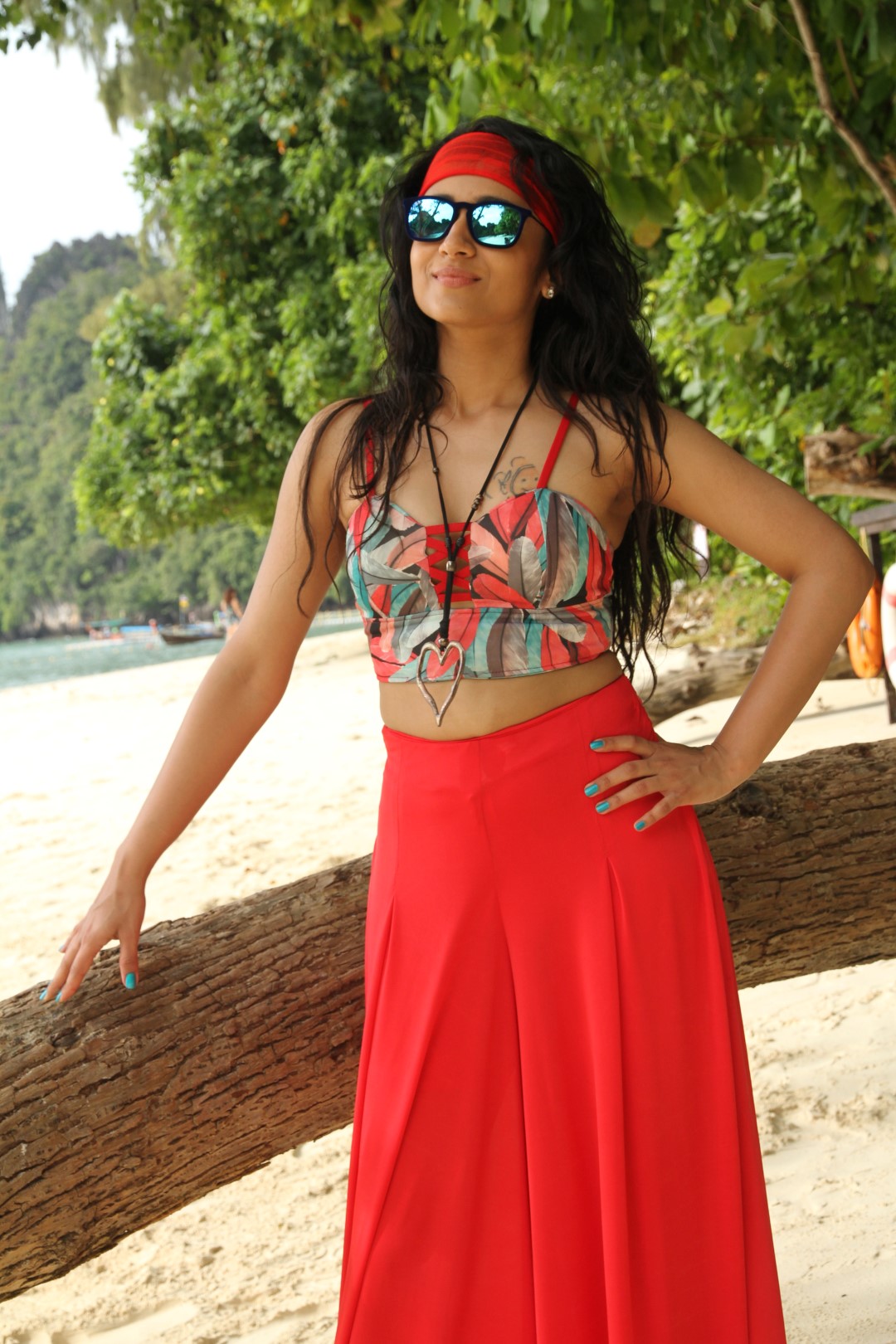 Trisha looking Red Hot in Beach