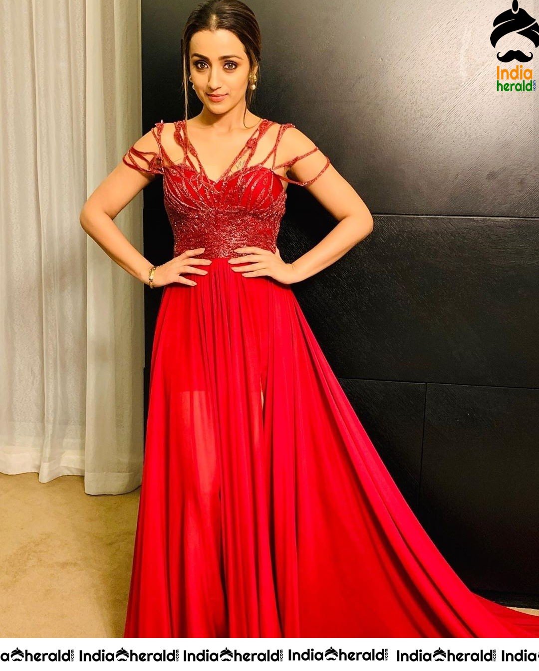 Trisha Looking Red Hot in these glittering Attire