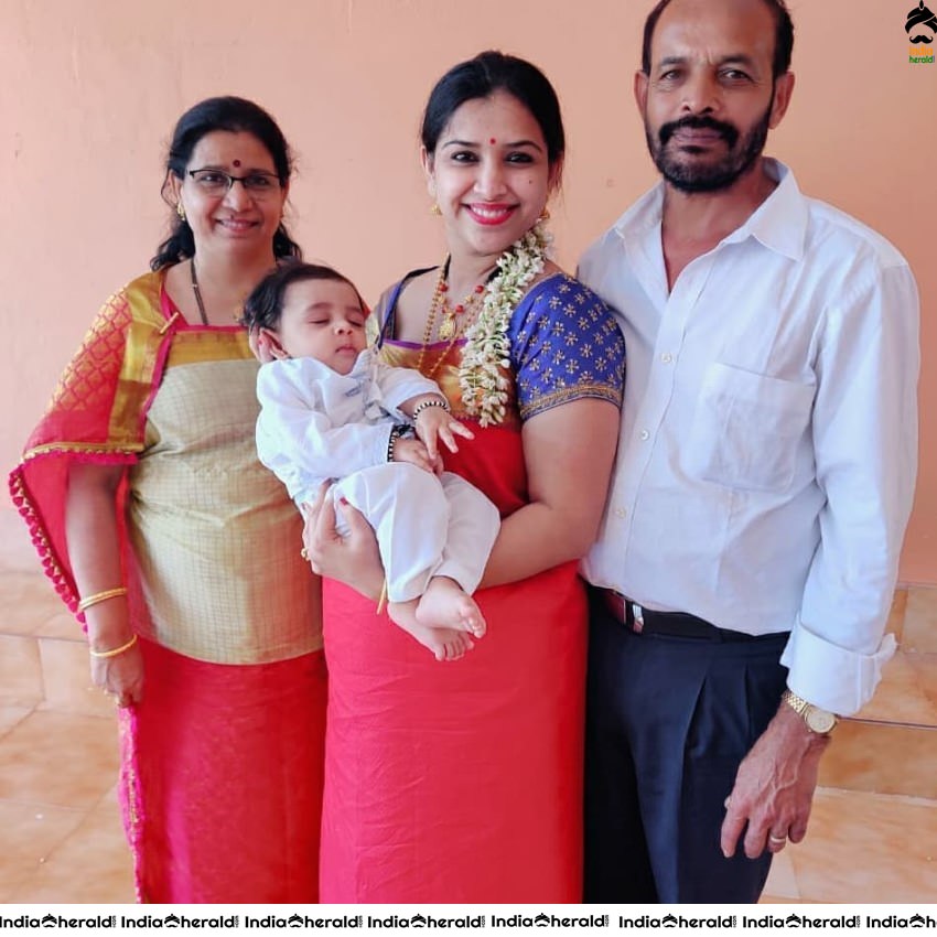 TV Actress Swetha Changappa Family Unseen Photos Set 2