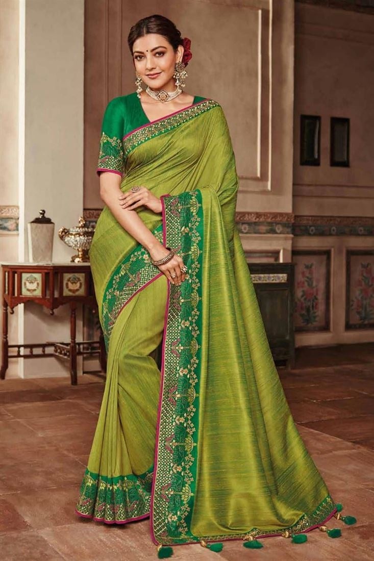 Unseen Rare Photos Of Kajal Aggarwal Posing Sexy For Saree Shopping Website