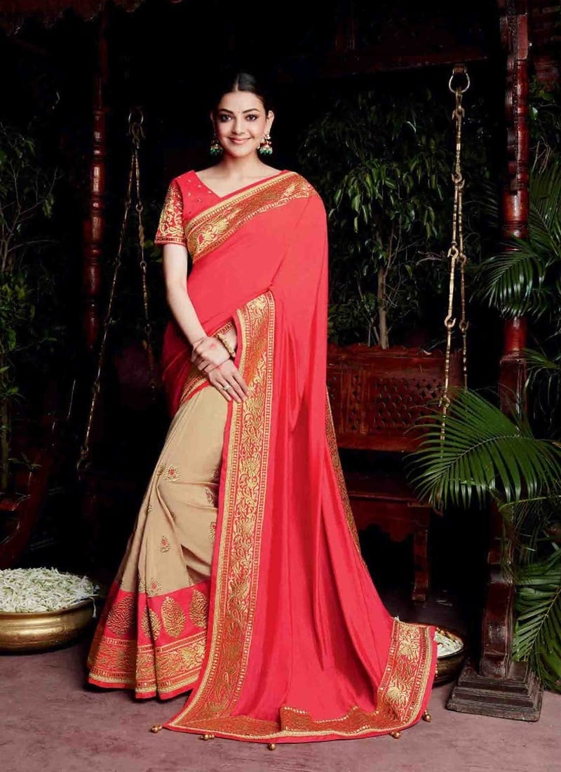 Unseen Rare Photos Of Kajal Aggarwal Posing Sexy For Saree Shopping Website