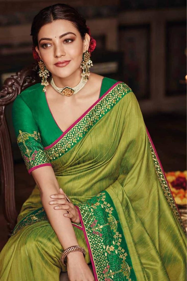 Unseen Rare Photos Of Kajal Aggarwal Posing Sexy For Saree Shopping Website