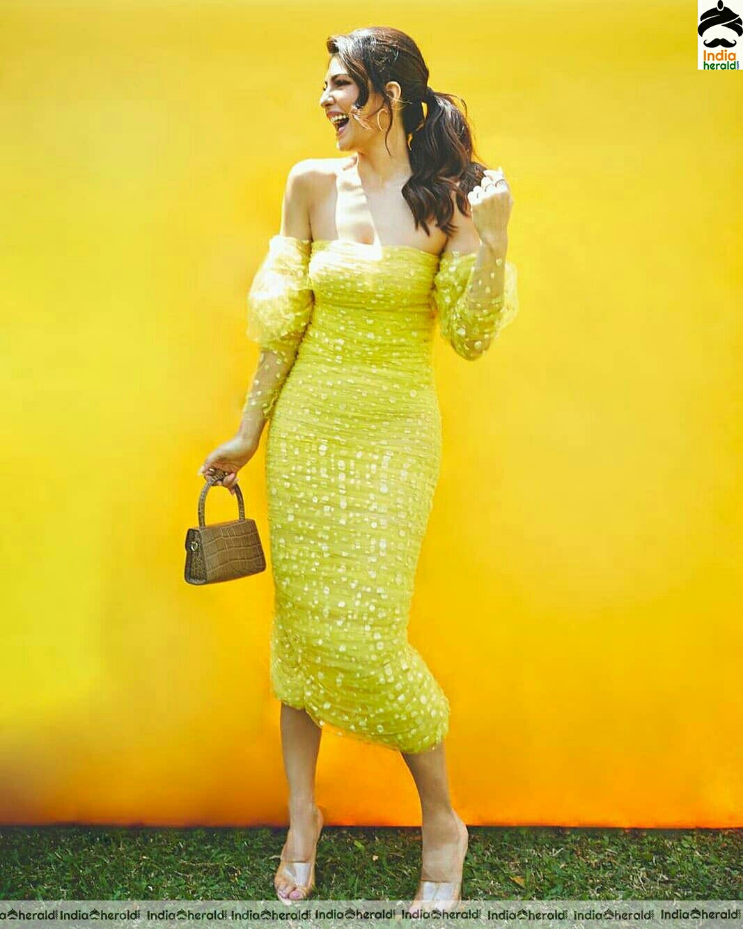 Urvashi Rautela Hot And Glam Pretty Yellow Dress Stills