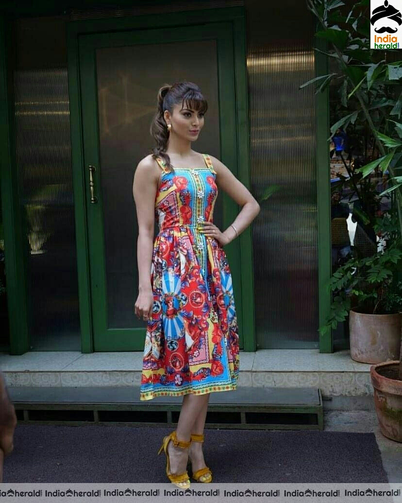 Urvashi Rautela Spotted Outside In Juhu In Sleeveless Frock