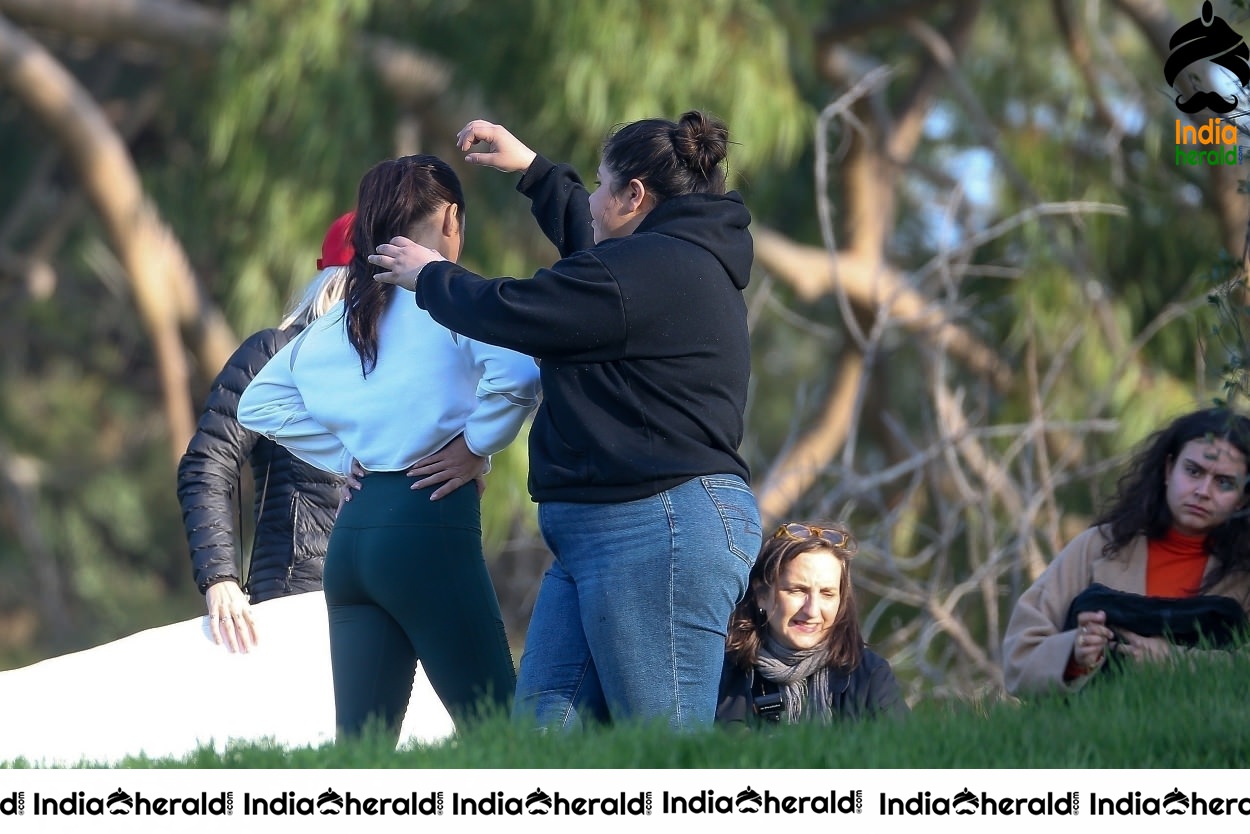 Vanessa Hudgens Filming a Sportswear Ad in Los Angeles Set 1