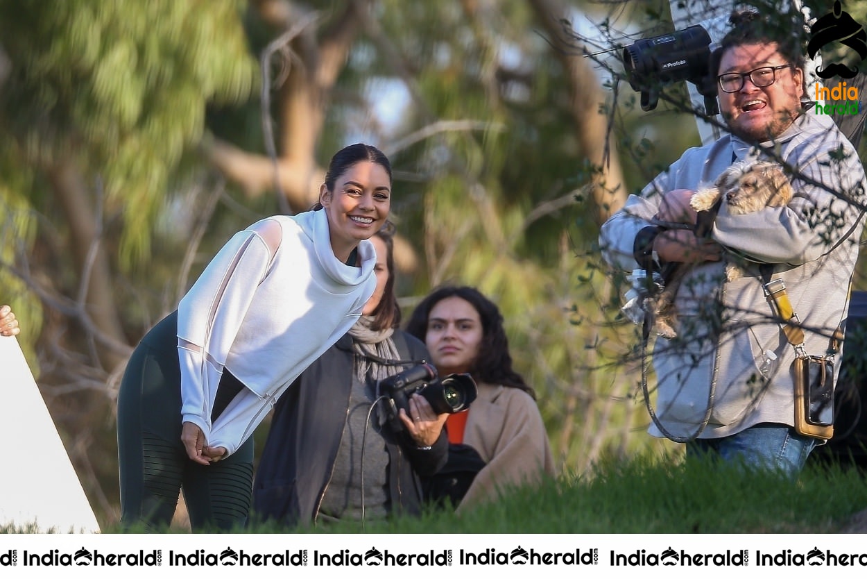 Vanessa Hudgens Filming a Sportswear Ad in Los Angeles Set 1
