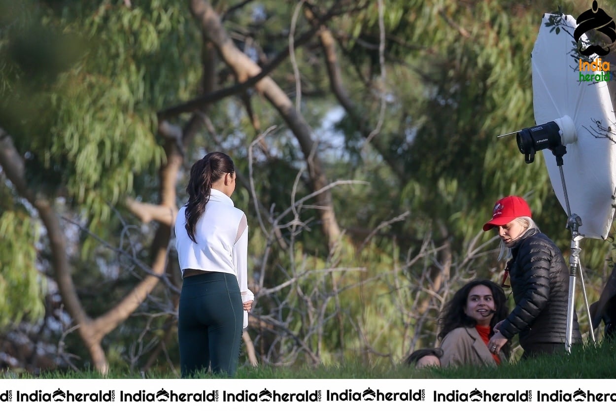 Vanessa Hudgens Filming a Sportswear Ad in Los Angeles Set 1