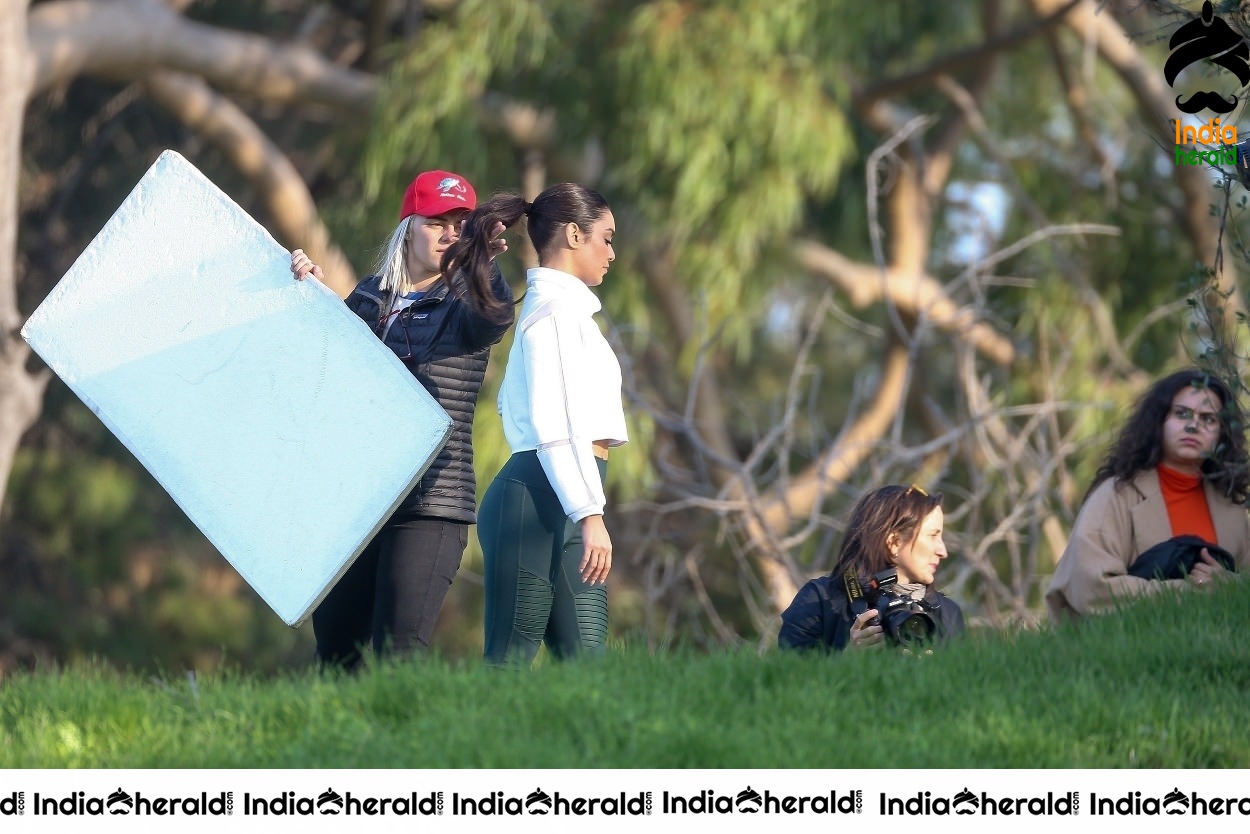 Vanessa Hudgens Filming a Sportswear Ad in Los Angeles Set 1