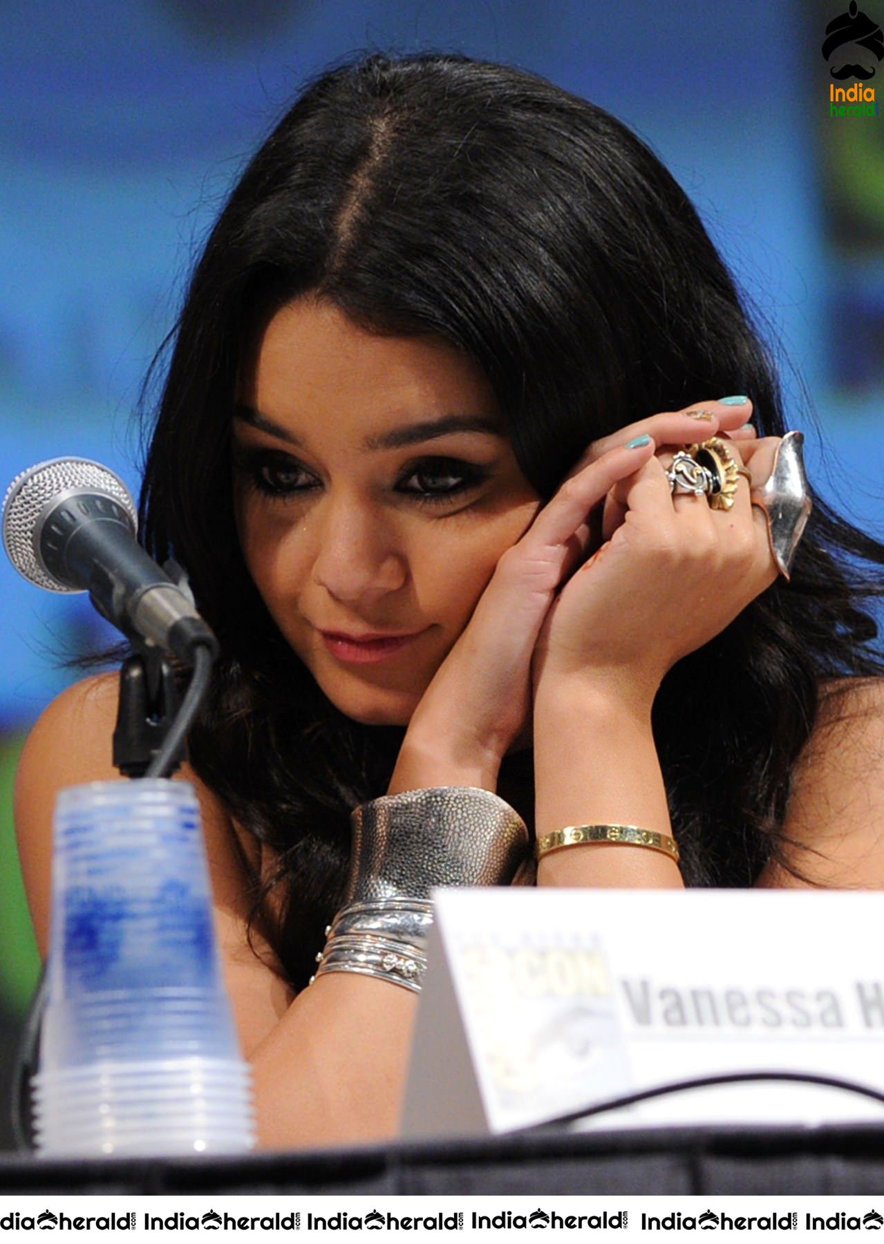 Vanessa Hudgens in a Sexy dress during Comic Con event