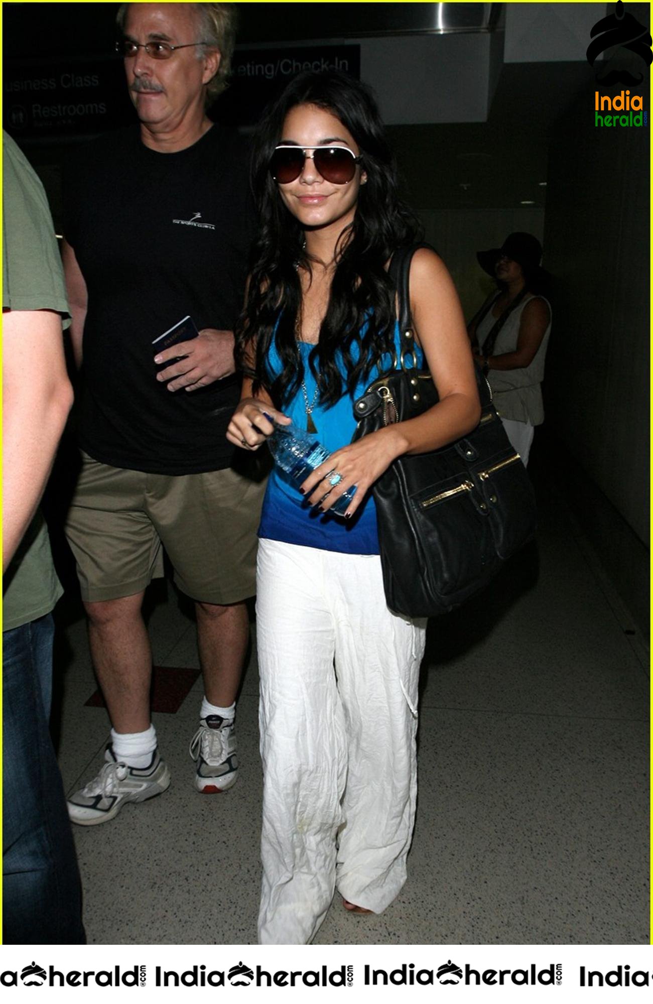 Vanessa Hudgens in Hot Blue Sleeveless as she was caught by Paparazzi