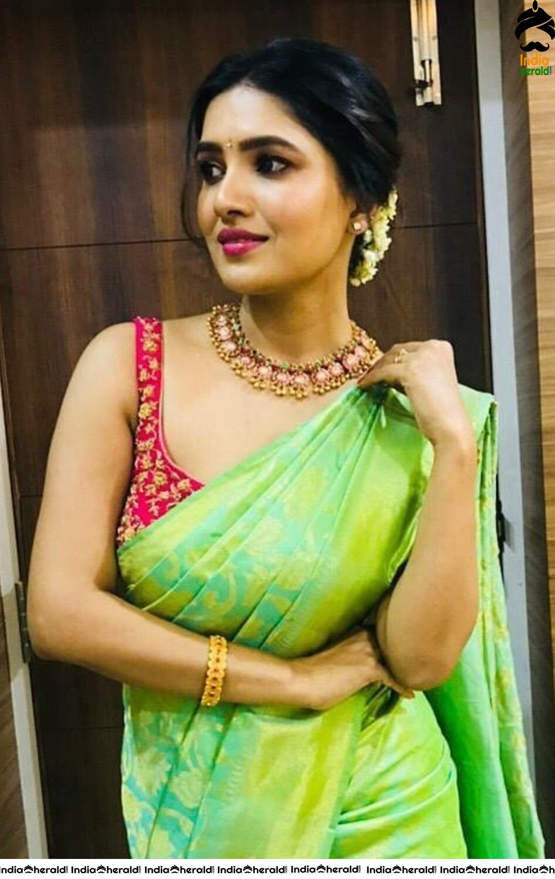 Vani Bhojan looking Vivacious and Sexy in these Hot Saree and Backless Blouse photos