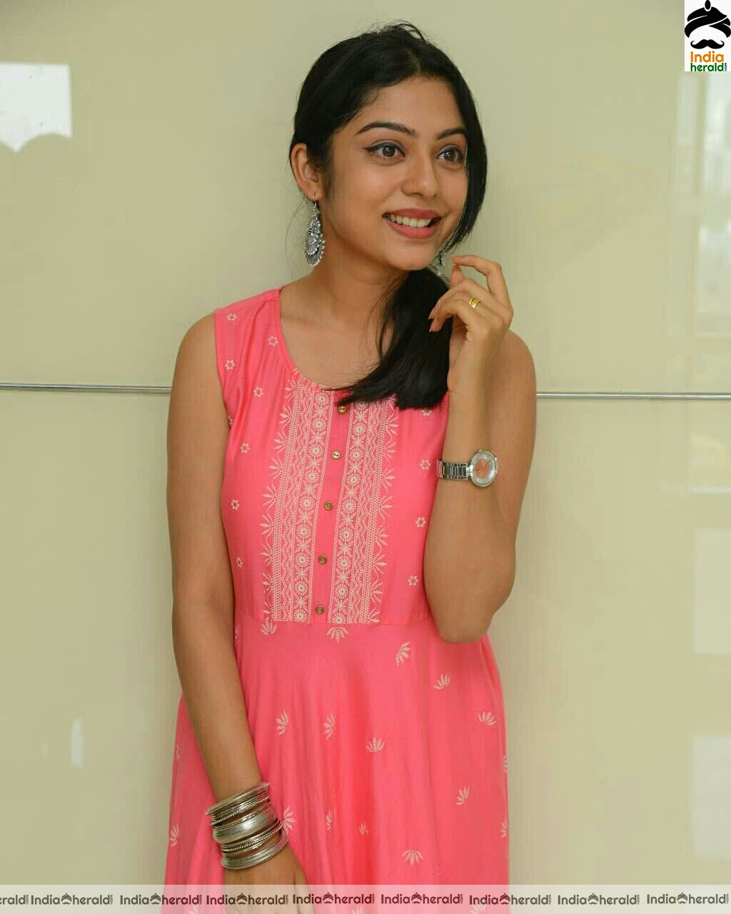 Varsha Bollamma Cute Pink Chudi Stills