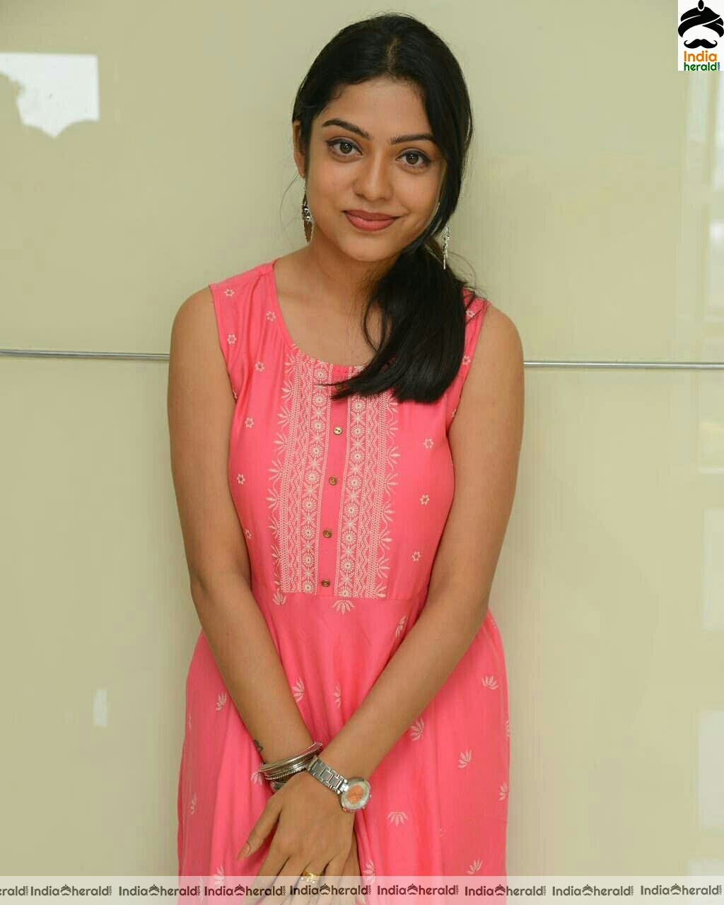 Varsha Bollamma Cute Pink Chudi Stills