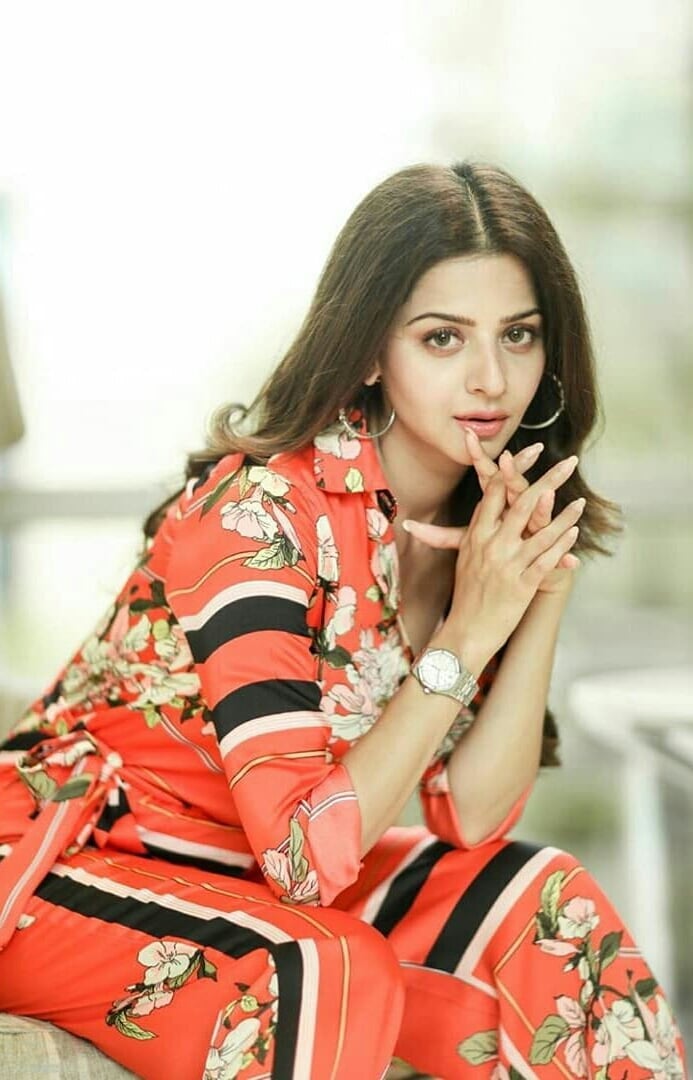 Vedhika Cute Stylish Red Dress Stills
