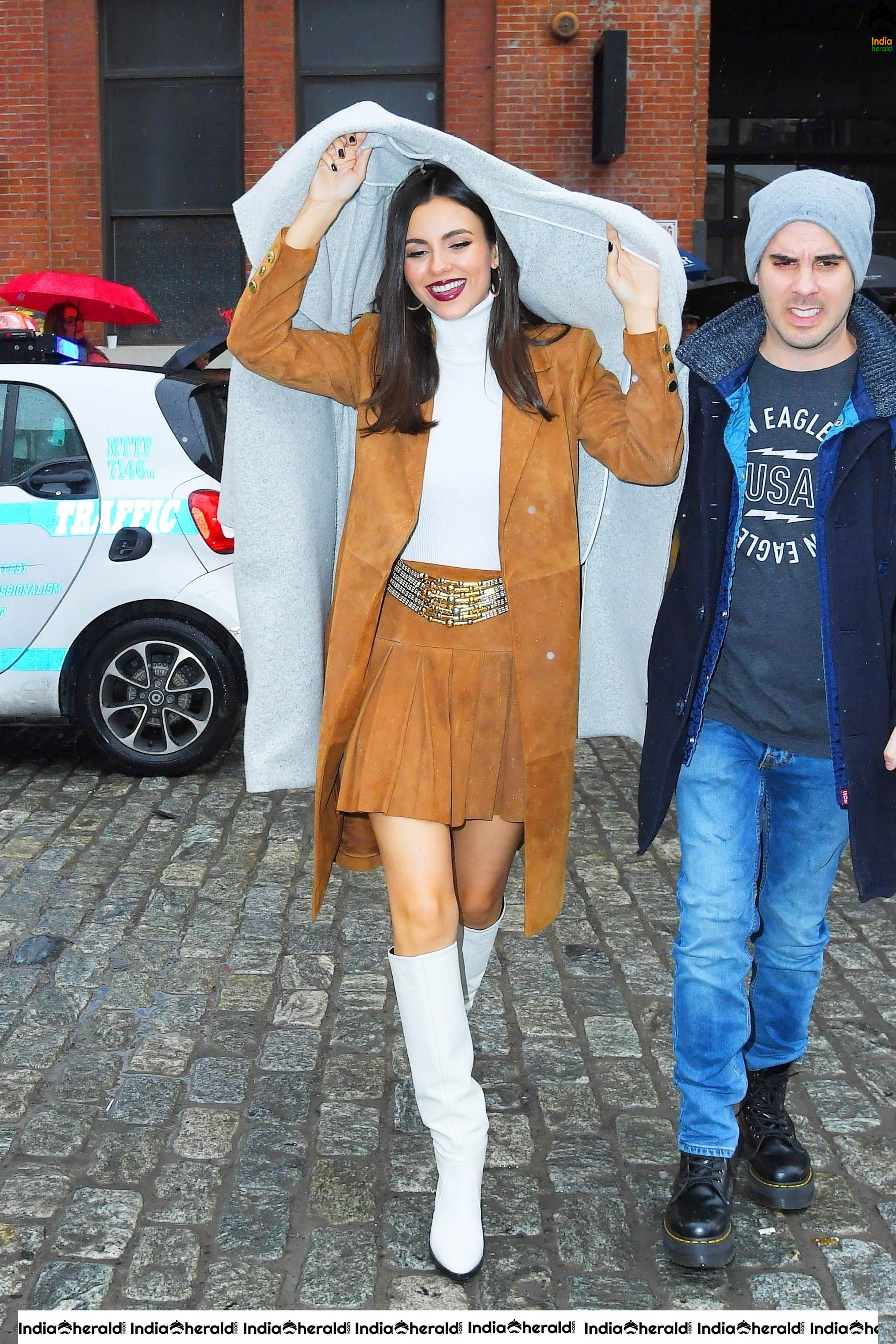 Victoria Justice at Stacey Bendet Fall 2020 Presentation in NYC Set 2