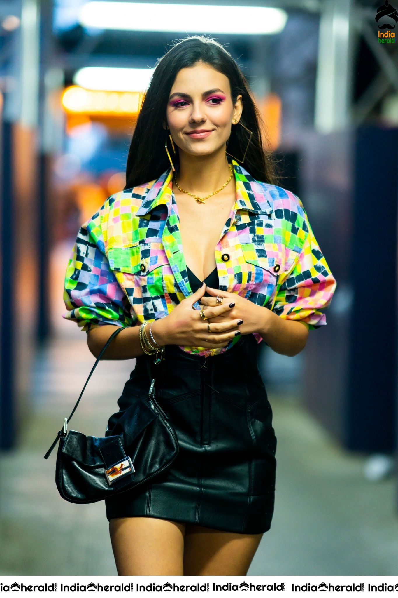 Victoria Justice caught by Paparazzi in a sexy dress while she was seen at Midtown NYC