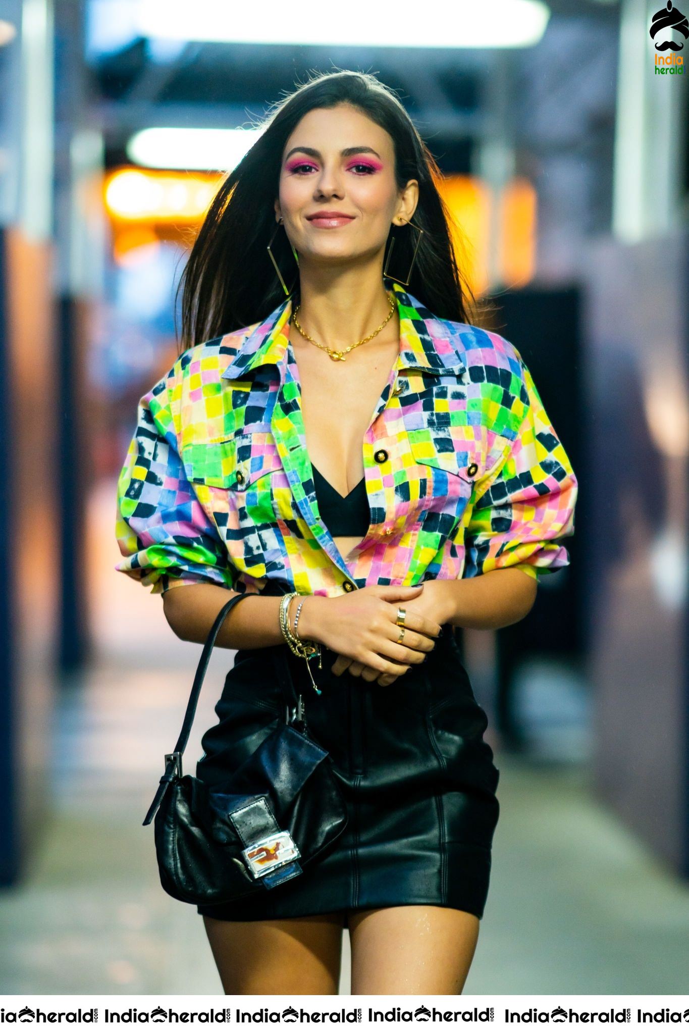 Victoria Justice caught by Paparazzi in a sexy dress while she was seen at Midtown NYC