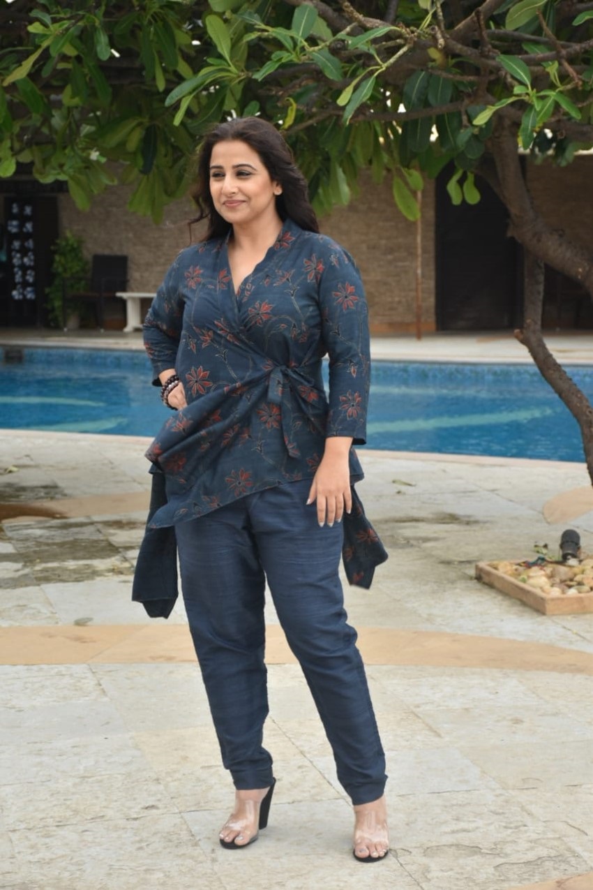 Vidya Balan At The Promotion Of Mission Mangal In Juhu
