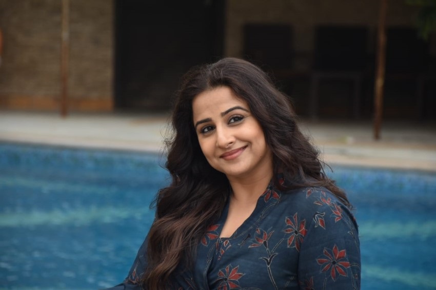 Vidya Balan At The Promotion Of Mission Mangal In Juhu