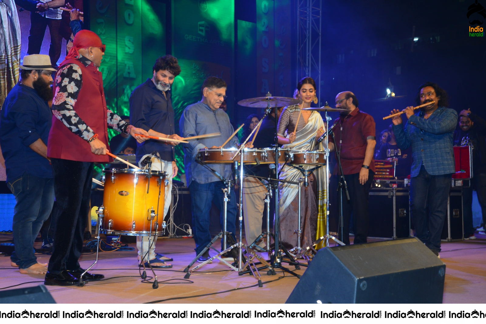 When Pooja Hegde started playing drums along with Sivamani Set 1