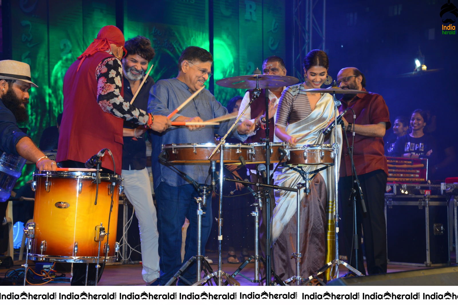 When Pooja Hegde started playing drums along with Sivamani Set 3