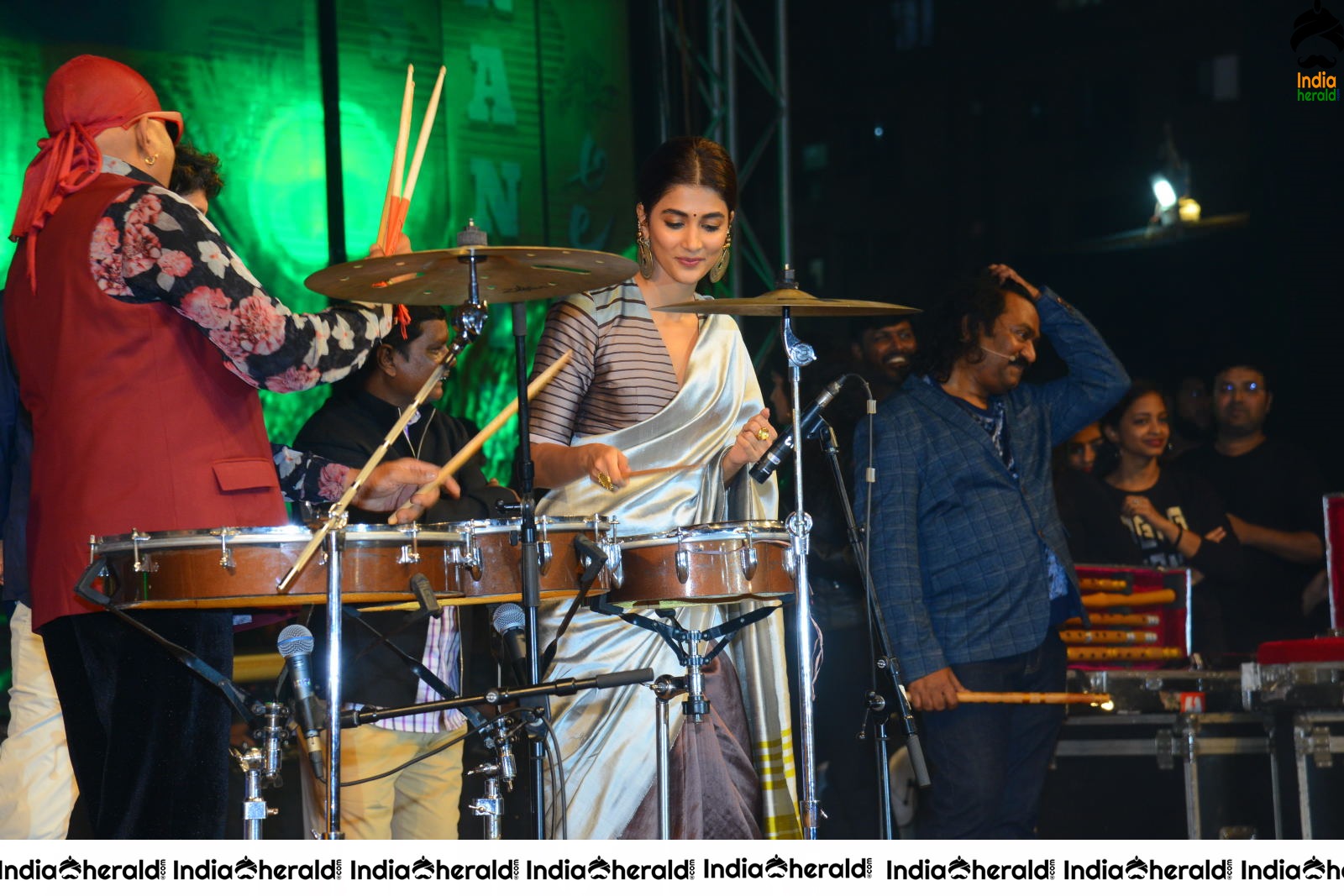 When Pooja Hegde started playing drums along with Sivamani Set 3